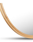 Alcott - Round Accent Mirror Large - Light Brown