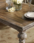 Chatelet - Rectangle Leg Dining Table With 2 18" Leaves - Light Brown