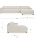 Farrow - Right Sectional - Flecked Oat