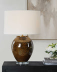 Rye - Glazed Table Lamp - Brown