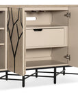 Melange - Branched Four Door Entertainment Credenza - Light Brown