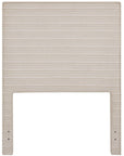 Oasis - Upholstered Twin Headboard - Beige / Gray