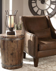 Ceylon - Wine Barrel Side Table - Dark Brown