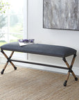 Firth - Rustic Bench - Navy