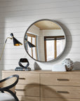 Modern - Round Mirror - Pearl Silver
