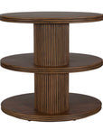 Top - Tier Oval Walnut Side Table - Woodtone