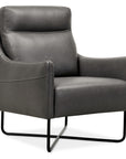 Efron - Club Chair With Black Metal Base