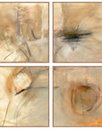 Ochre II - 48" x 48" Painting By Buddy Whitlock (Set of 4) - Walnut