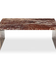 Rosa - Coffee Table - Rosso Levnato Marble