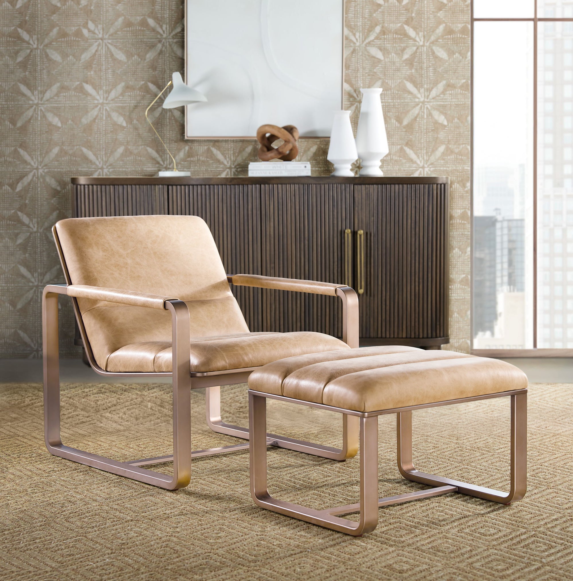 CC - Cooper Ottoman - Brown