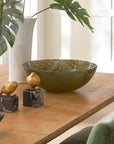Veridian Shimmer - Earthy Glass Bowl - Green