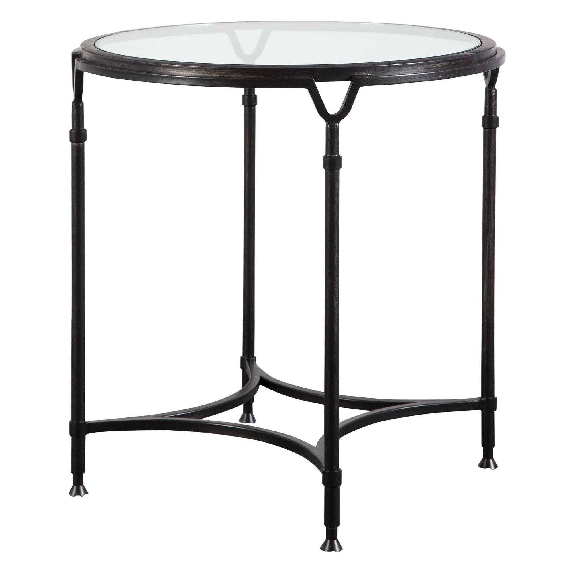 Samson - Glass Side Table - Black