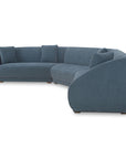 Fraser - 3 Piece Modular Sectional With Wedge Slipper - Deep Blue