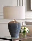 Moher - Glossy Blue Table Lamp