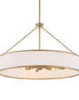 Algiers - 8 Light Drum Pendant - Gold / White