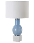 Clear Sky - Blue Glass Table Lamp