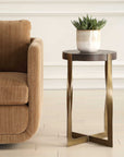Drew - Brass Accent Table - Bronze