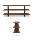Casey - Small Standard Bookcase - Dark Brown