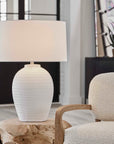 Reyna - Chalk Table Lamp - White