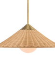 Phuvinh - 1 Light Rattan Shade Pendant - Beige