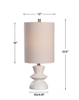 Stevens - Bleached Wood Buffet Lamp - White