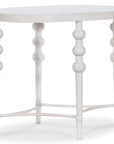 Melange - On The Bright Side Oval End Table - White