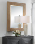 Bungalow - Grass Cloth Mirror - Light Brown