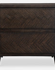 Abba - Herringbone Accent Chest - Dark Brown