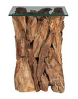 Rozel - Teak Wood End Table - Light Brown