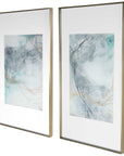 Undulating Oro - Abstract Prints (Set of 2) - Blue