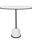 Morro - Marble Side Table - White / Black