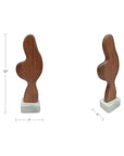 Eon - Wood And Marble Sculpture 1 - Brown