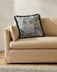 Yasmin - Square Cushion Tapestry - Blue / Gray