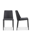 Nora - Vegan Leather Dining Chair (Set of 2) - Black