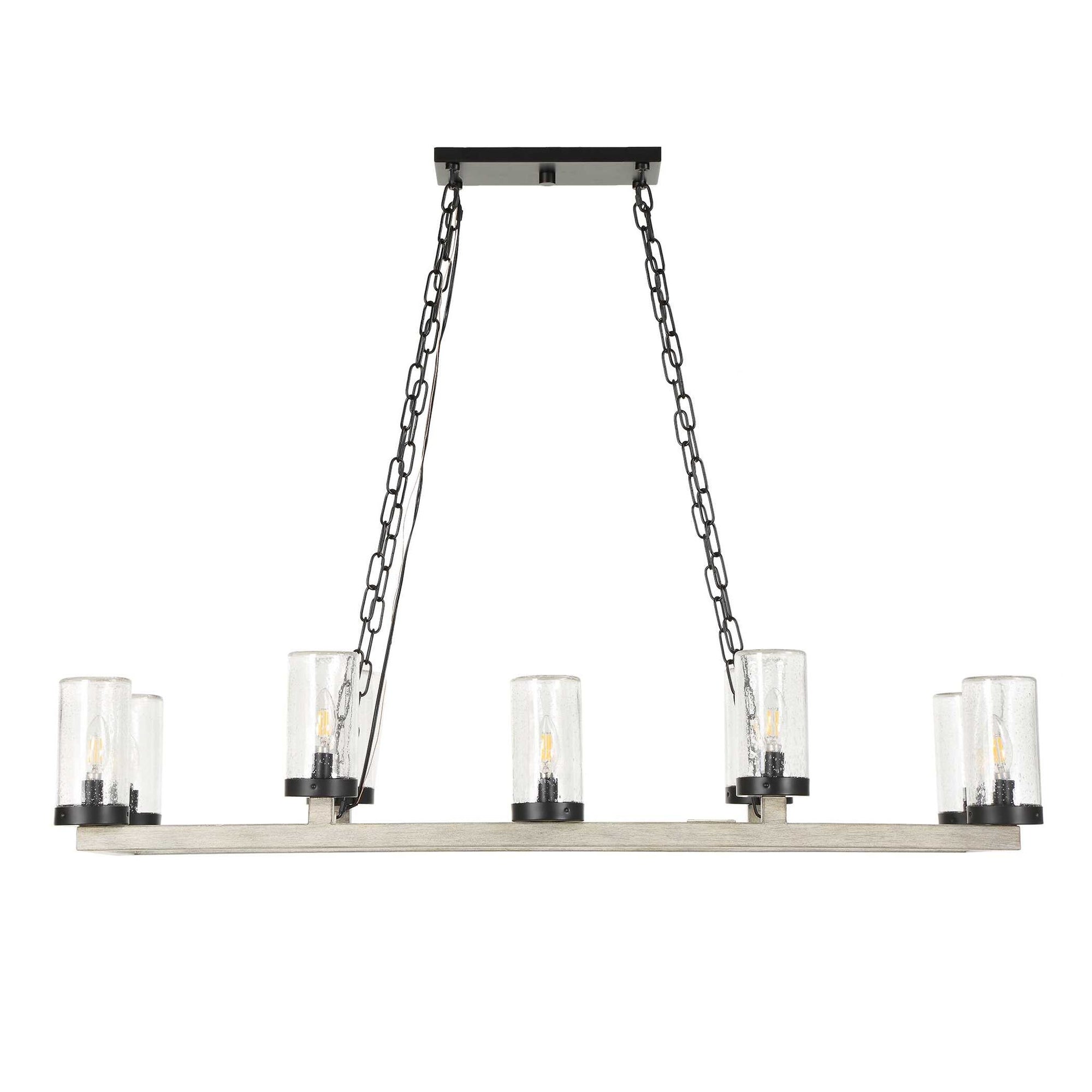 Edgecomb - 10 Light Indoor-Outdoor Chandelier - Black / Gray