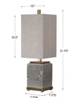 Covey - Glaze Buffet Lamp - Gray
