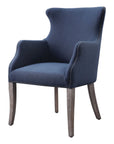 Yareena - Wing Chair - Blue