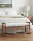 Araiza - Fabric Bench - Brown / White