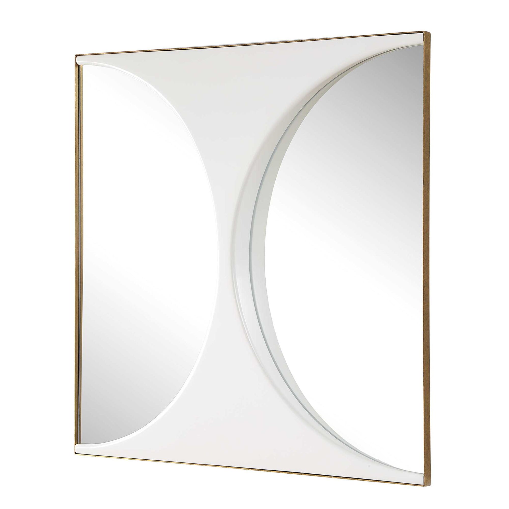 New Moon - Mirrored Wall Decor - White