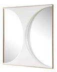 New Moon - Mirrored Wall Decor - White