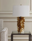 Bassa - Glazed Table Lamp - Brown / Cream