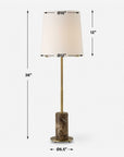 Sepia - Brown Marble Buffet Lamp