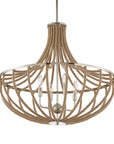 Lovelock - 4 Light Rope Empire Chandelier - Light Brown