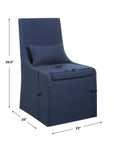 Coley - Armless Chair - Blue