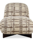 Evans - Modern Armless Accent Chair - Beige / Brown