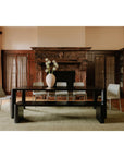 Post - Large Oak Dining Bench - Black