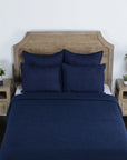 Elara - King Sham - Indigo