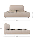 Colin - Queen Storage Bed - Light Brown