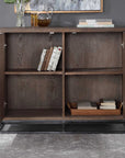 Evros - Reclaimed Wood 2 Door Cabinet - Dark Brown