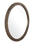 Wayde - Bark Round Mirror - Gold